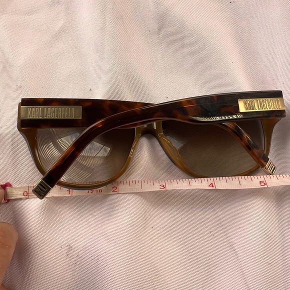 New Karl Lagerfeld sunglasses with designer case brown tortoise frame - Picture 2 of 8